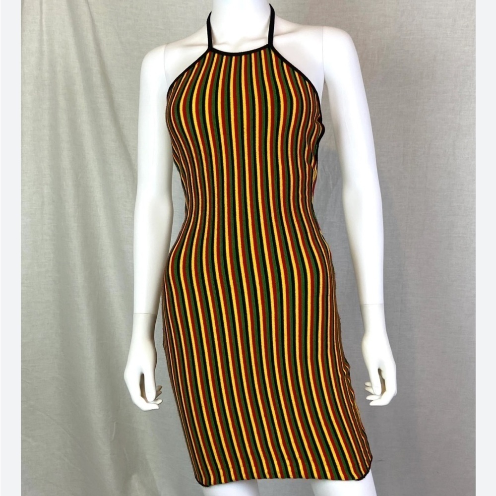 Jamaican Black Red Yellow Green Mini Dress